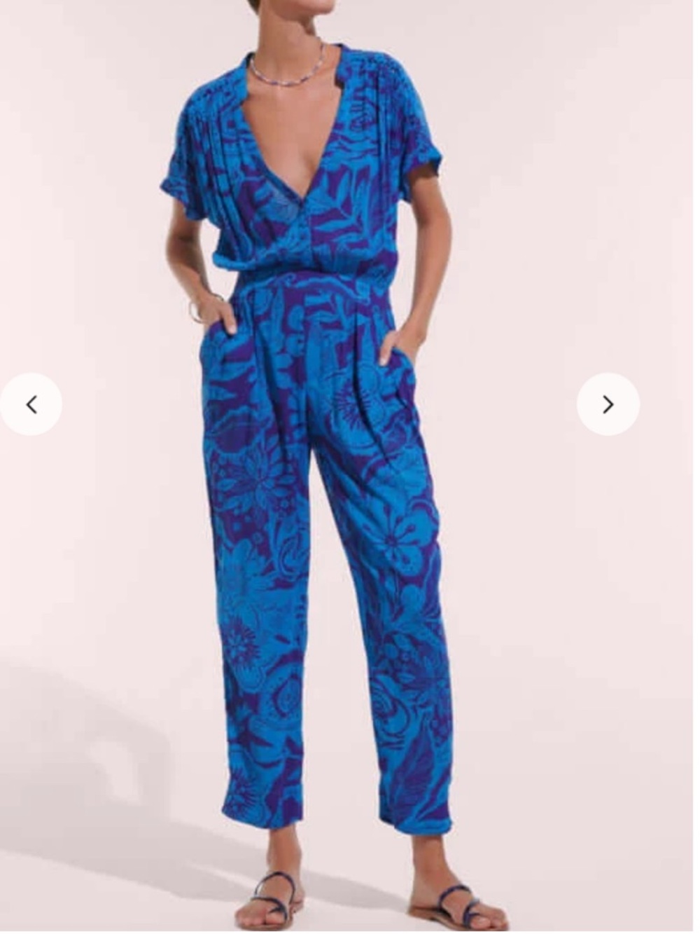 POUPETTE ST BARTH Becky Jumpsuit Blue Gauguin Size Small